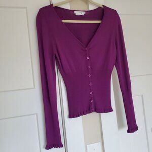 To the MAX Vibrant Purple Cardigan for Woman. Size L